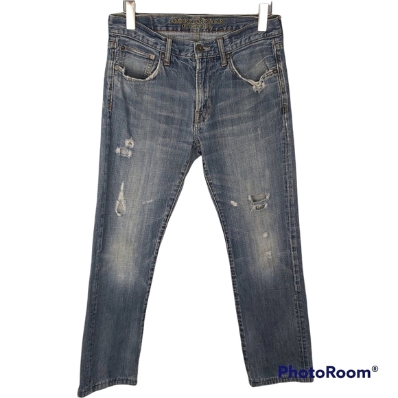 𝅺📣2/40$📣 AMERICAN EAGLE slim straight men's distress jeans size 31 - Picture 1 of 10